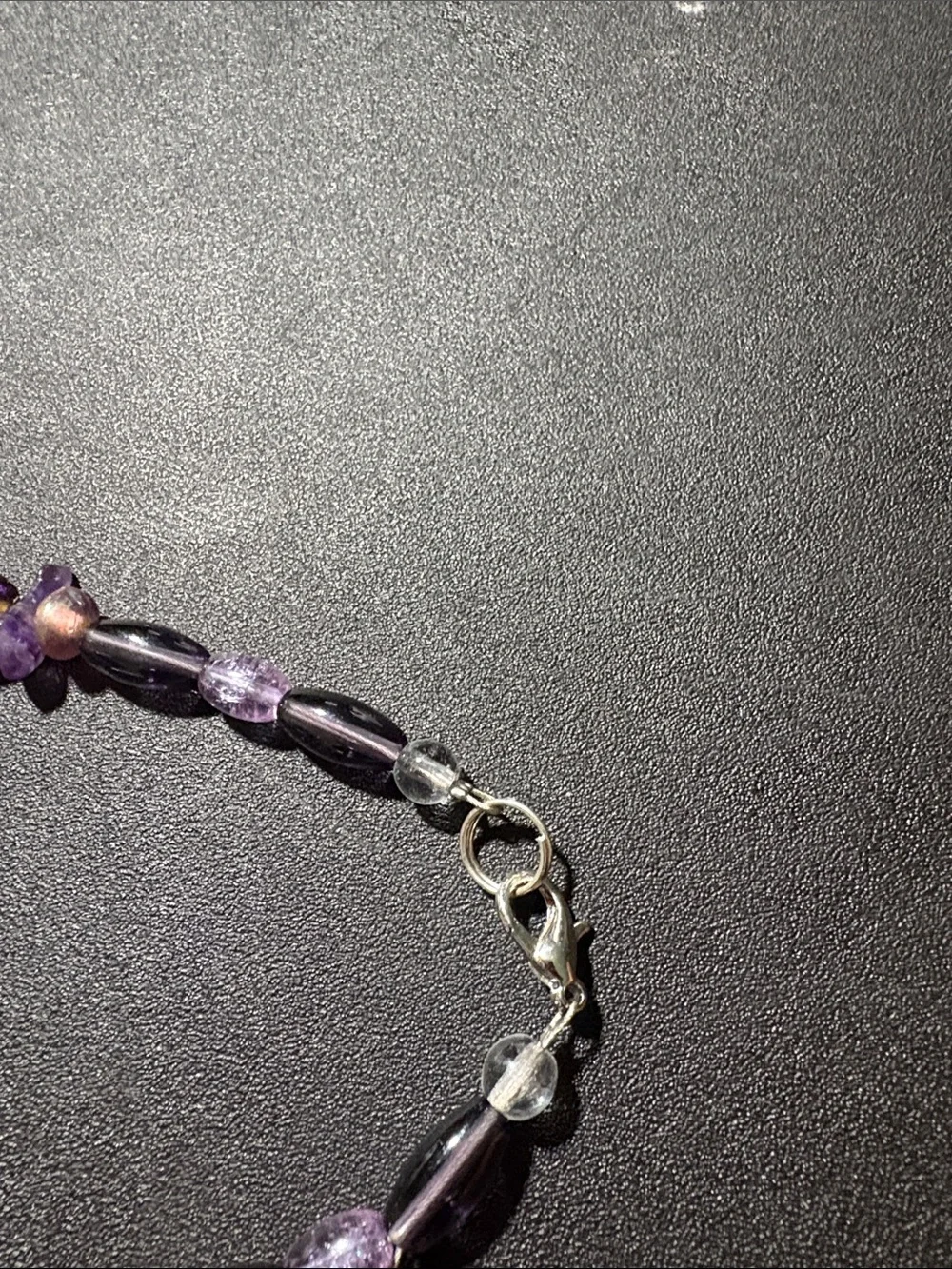 Purple Beaded Teardrop Pendant Bracelet - Women Jewelry